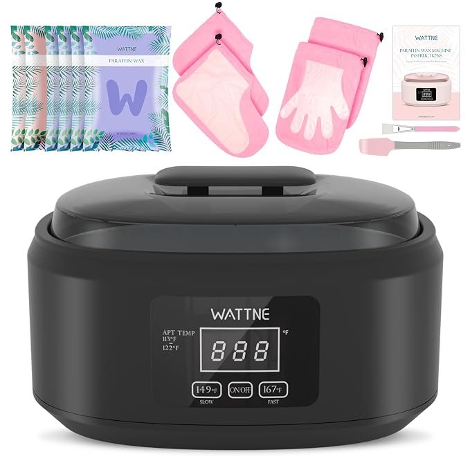 Paraffin Wax Machine for Hand and Feet -Paraffin Wax Warmer Moisturizing Kit by Wattne