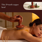 29-Teeth Copper Gua Sha Massage Comb, Meridian Massage Brush - Image 4