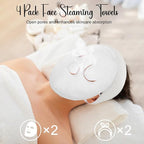 Face Steaming Towel, 4 Pack Reusable Face Towel Mask - Image 2