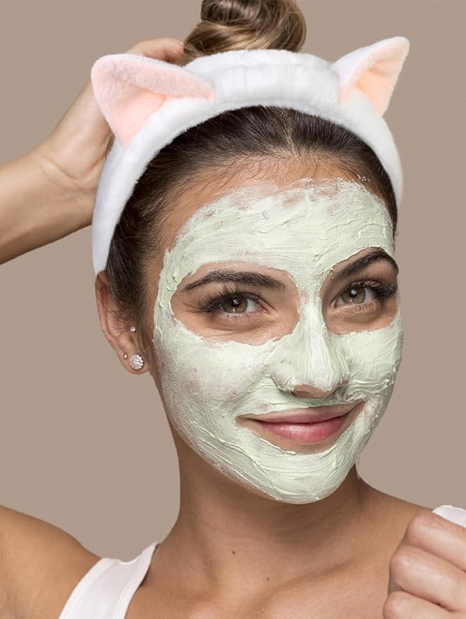 Huachi 2 Packs Cute Cat Ears Spa Headband - Image 5