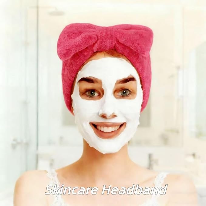 7 Pcs Spa Set, Facial Headband and Wristband Set, Skincare Accessories - Image 3