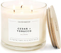 Calyan Wax Co. Cedar & Tobacco 3 Wick Scented Candle by CalyanWaxCo