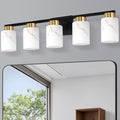 5-Light Bathroom Light Fixtures, Modern Vanity Lights, Living Room, E26 Base by Mieloxiy