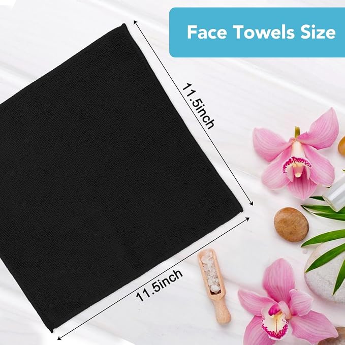 Orighty Washcloths, 5 Pack Microfiber Face Towels, Highly Absorbent and Soft - Image 3