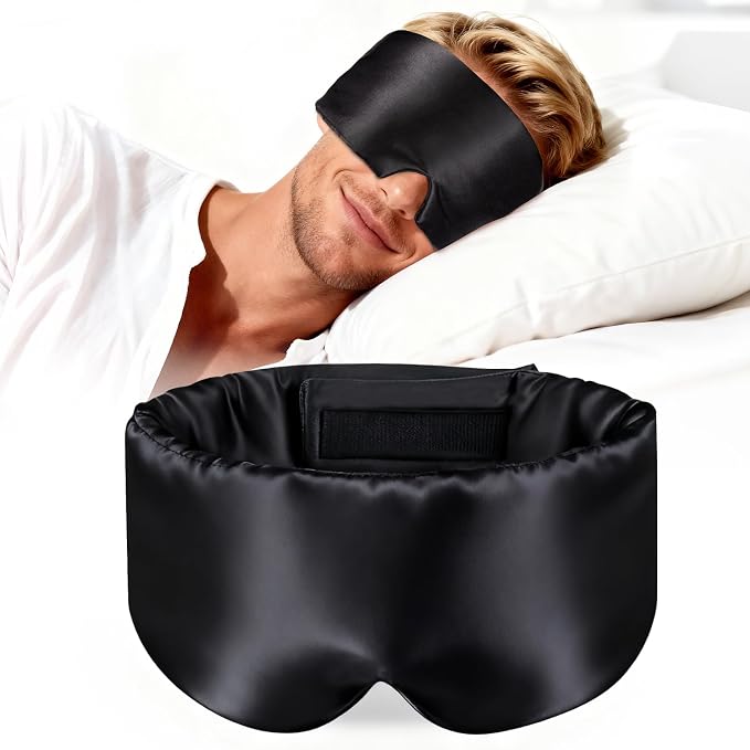 Silk Sleep Mask – 100% Mulberry Silk Eye Mask by LiveNaturalwithWM