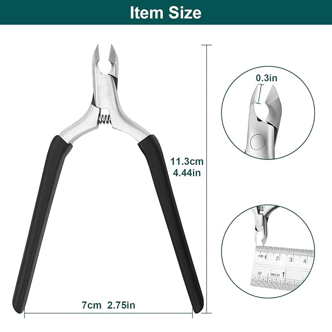 CGBE Cuticle Trimmer, 3/4 Jaw Extremely Sharp Cuticle Nippers, Professional - Image 2
