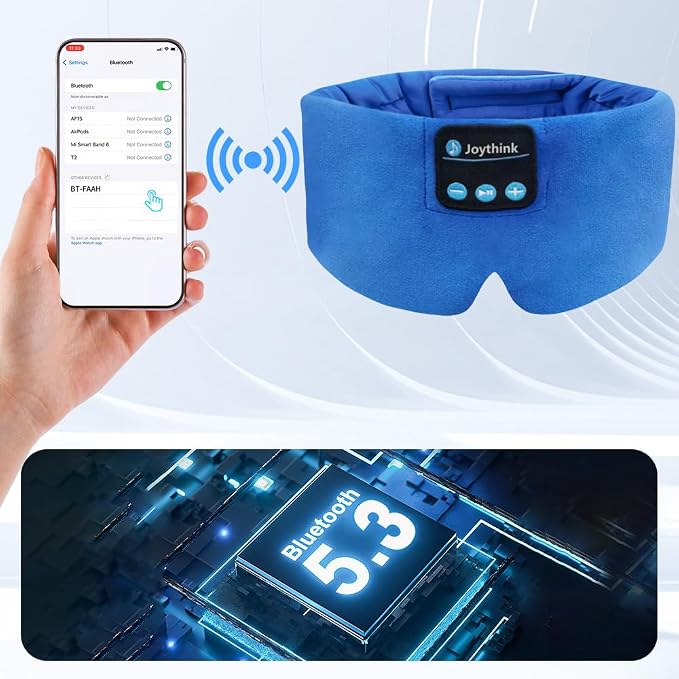 Joythink Sleep Headphones Bluetooth Headband Sleeping Eye Mask Kids Children - Image 4