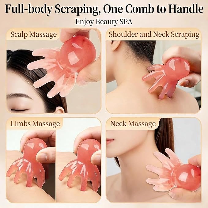 Octopus Head Massager, Manual Acupressure Tool to Soothe Headaches and Promote - Image 3