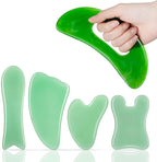 Treela 5 Pcs Gua Sha Facial Tools Set and 1 Pcs Body Gua Sha Massage Tool by Treela