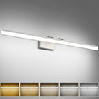SOLFART Vanity Lights for Bathroom Retractable: 48 Inch 5CCT Brushed Nickel Led by SOLFART
