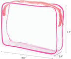 Tbestmax 10 Pack Clear Cosmetic Bags Makeup Bags Portable Waterproof TSA - Image 2