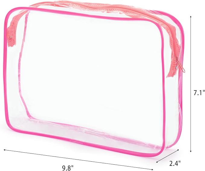 Tbestmax 10 Pack Clear Cosmetic Bags Makeup Bags Portable Waterproof TSA - Image 2