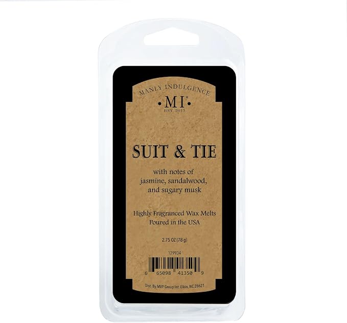 Manly Indulgence Suit & Tie Scented Wax Melts, Wax Melt Warmer Cubes, Long - Image 4