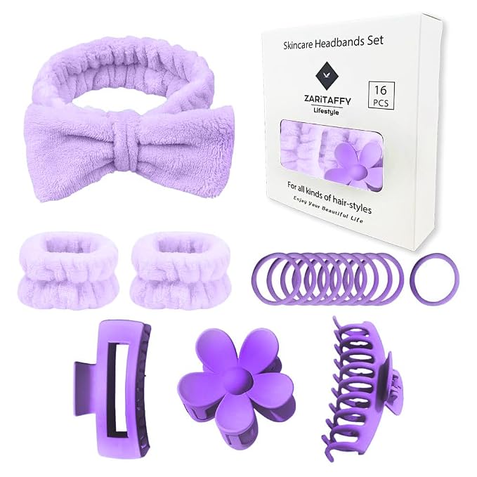 16pcs Skincare Headband Set, Headband Set by Zaritaffy
