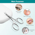 Lermende Cuticle Scissors Extra Fine Curved, Portable Stainless Steel Manicure - Image 5