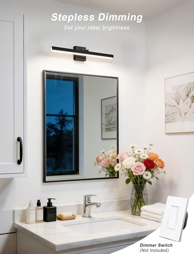 IZORRO Modern Bathroom Vanity Light 24 inch, 16W Dimmable Led Bathroom Light - Image 5