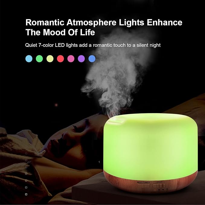 300ML Essential Oil Diffuser, Remote Control Ultrasonic Aromatherapy Oil - Image 4