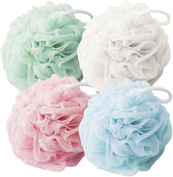 Shower Loofah Sponge for Men Women Loofah Exfoliating Body Scrubber 4 Color by North+Bund