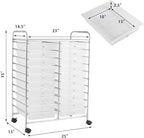 Giantex Storage Drawer Carts, 20-Drawer Organizer, Utility Cart on Wheels - Image 3