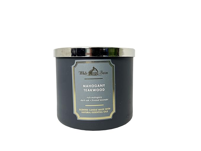 Bath & Body Works White Barn Mahogany Teakwood Scented Candle Unisex Candle - Image 2