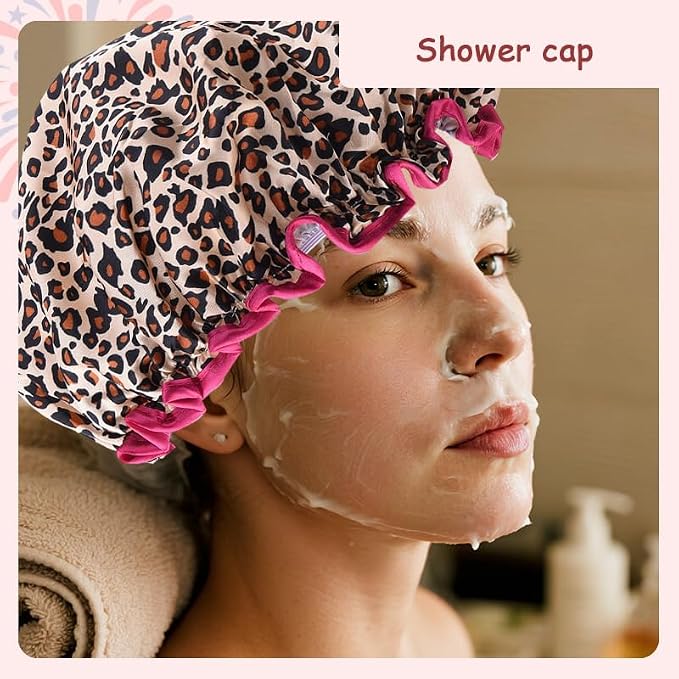 Vintage Leopard Print Shower Cap - Image 4