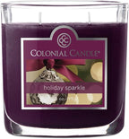 Colonial Candle Holiday Sparkle Scented Jar Candle, 2 Wick, 3.5 oz, Mottled Wax by ColonialCandle