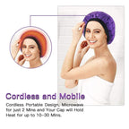 Beautybaby Cordless Deep Conditioning Heat Cap, Microwavable Treatment Steaming - Image 4