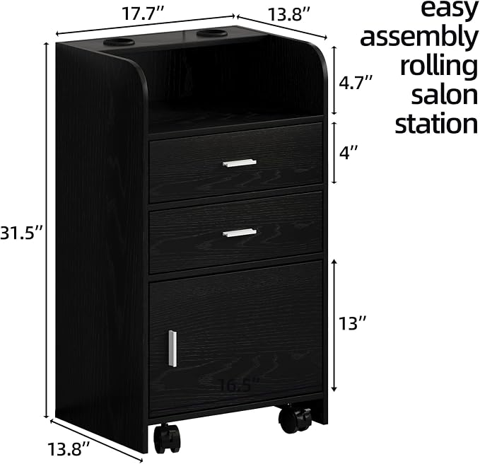 4ever2buy Salon Station for Hair Stylist, Salon Trolley Cart - Image 2