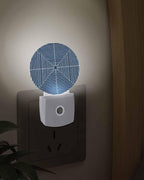Night Lights Auto Sensor Navy Blue Aesthetic Night Light Lines Perspective Box - Image 3