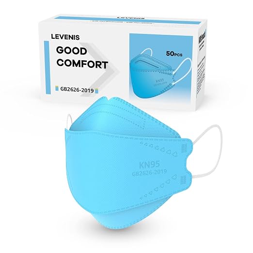 LEVENIS KN95 Face Masks 50 Pack, Breathable Comfortable and Disposable KN95 Mask by LEVENIS