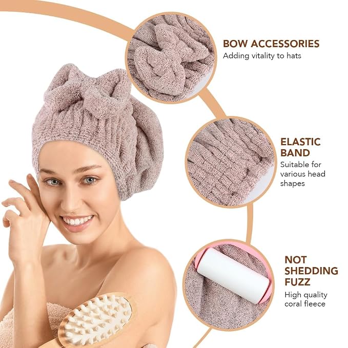 SUNLAND Large Microfiber Hair Drying Caps - Image 4