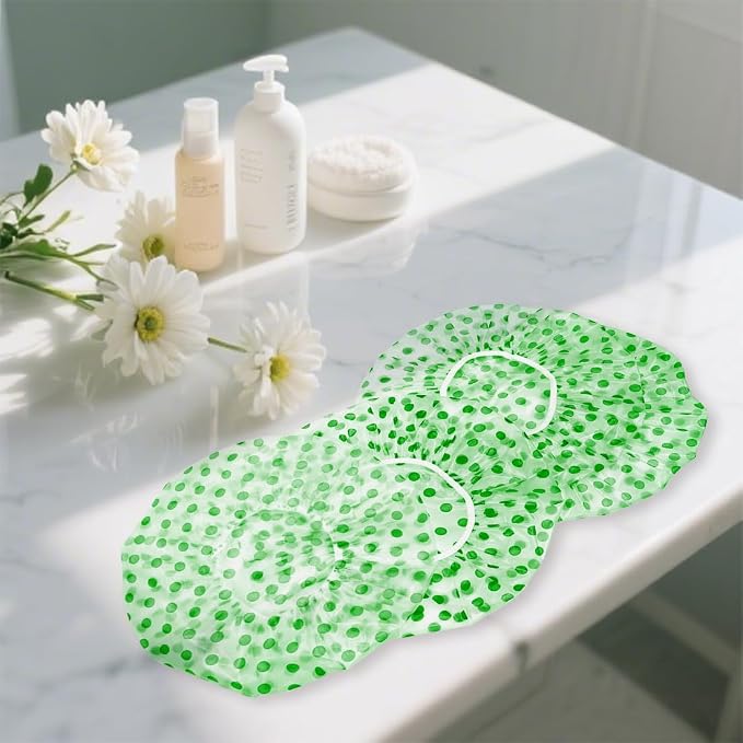 18 Pack Shower Caps for Women, Waterproof Reusable & Disposable Adjustable Bath - Image 4