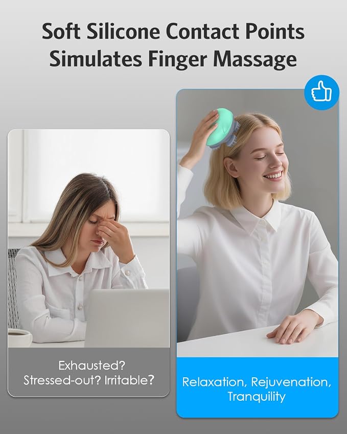 Upgraded Handheld Pet Massager, Electric Scalp Massager, Head and Back Scratcher - Image 2