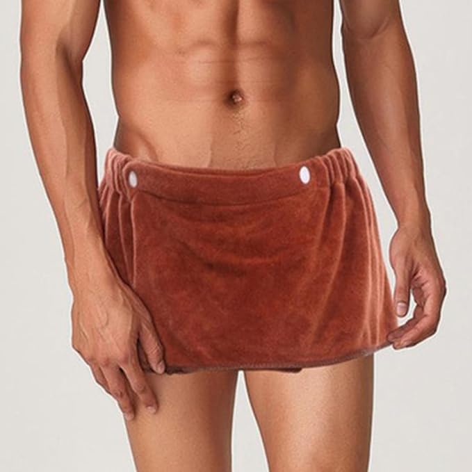 Men Boys Soft Wearable Bath Towel Short Pants Adjustable Mircofiber Towel - Image 4