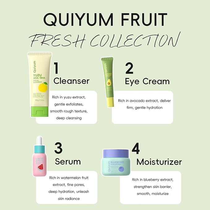 QUIYUM Skin Care Set, Fruit Women Birthday Christmas Beauty Gift Sets, Skin - Image 2