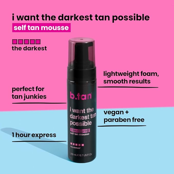 b.tan Ultra Dark Self Tanner Mousse | I Want The Darkest Tan Possible - Image 3