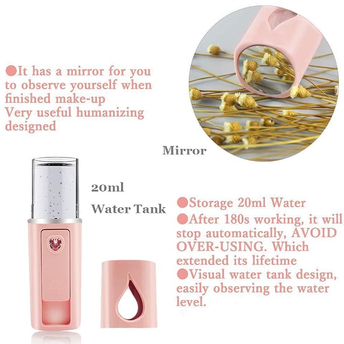 Portable Nano Facial Mister Mini Facial Steamer Atomization Eyelash Extensions - Image 3