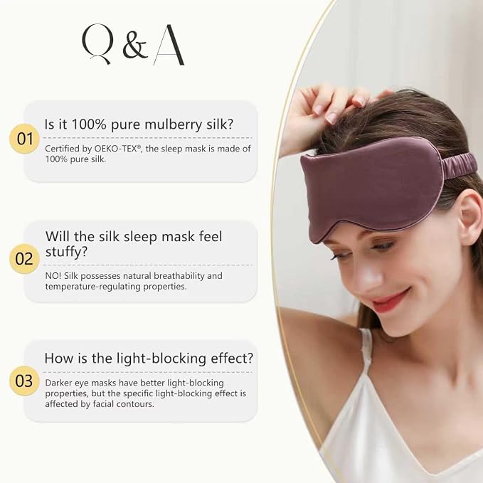 ZIMASILK Adjustable 100% 22 Momme Mulberry Silk Sleep Mask - Image 8