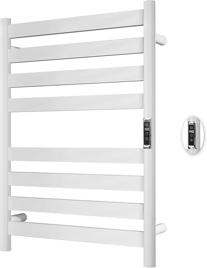 Heated Wall Mounted Electric Towel Warmer Rack, Timer & Temperature Control by BLARALA