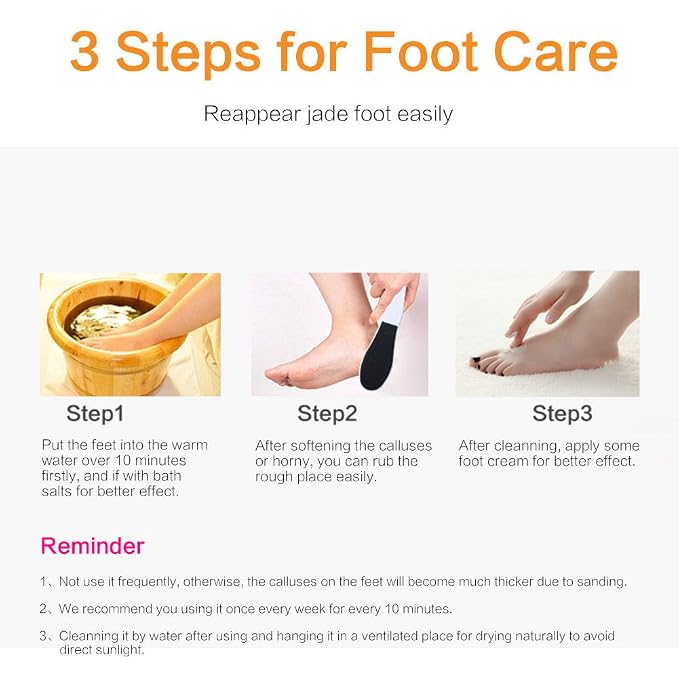 Foot File, Foot Callus Remover Professional Sandpaper Pedicure Tools Double - Image 4