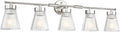 Brushed Nickel Bathroom Vanity Light, HWH 5-Light Bathroom Light Fixtures by HWHINVESTMENT