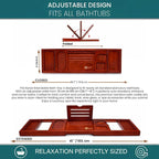 Bathtub Tray & Bath Tray for Tub – Expandable Bamboo Bath tub Tray, Bathtub - Image 3