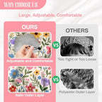 Bohemian Floral Patterns Reusable Shower Cap Cute Double Layer Waterproof - Image 4