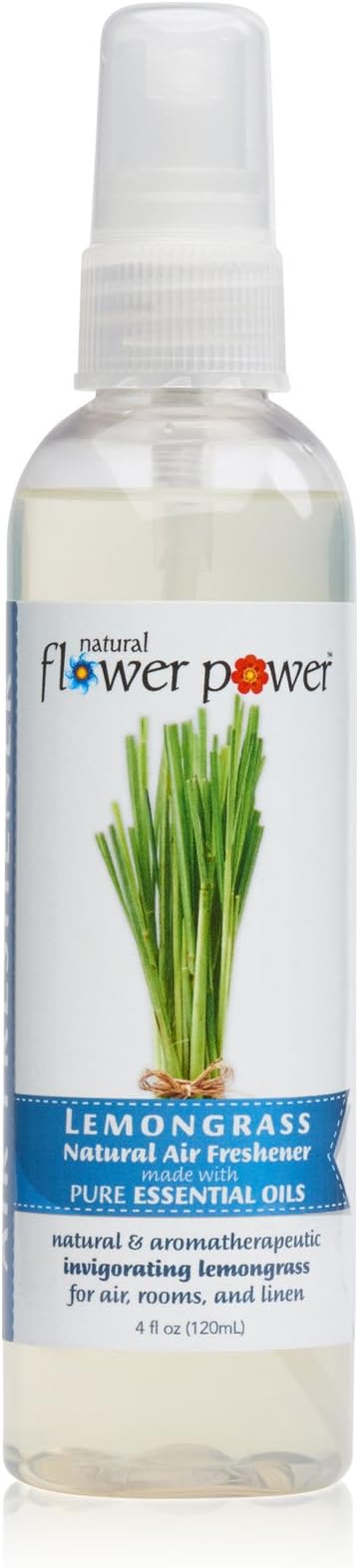 Natural Flower Power Air Freshener Spray | Lemongrass 4 Fl Oz | Pack of 3 | - Image 4