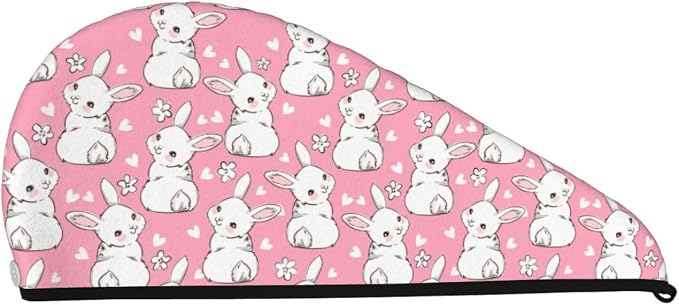 Bunny Hair Towel Wrap Microfiber Fast Drying Hair Turban - Image 7