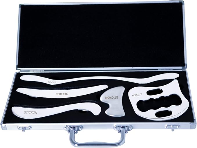 STICKON Stainless Steel Gua Sha Scraping Massage Tool Set IASTM Tools Great by STICKON