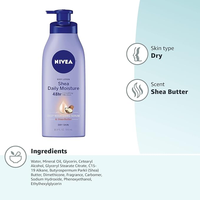 NIVEA Shea Nourish Body Lotion for Dry Skin - Image 16
