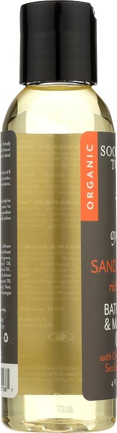 Soothing Touch Organic Bath, Body & Massage Oil, Sandalwood, 4 Fl Oz - Image 6