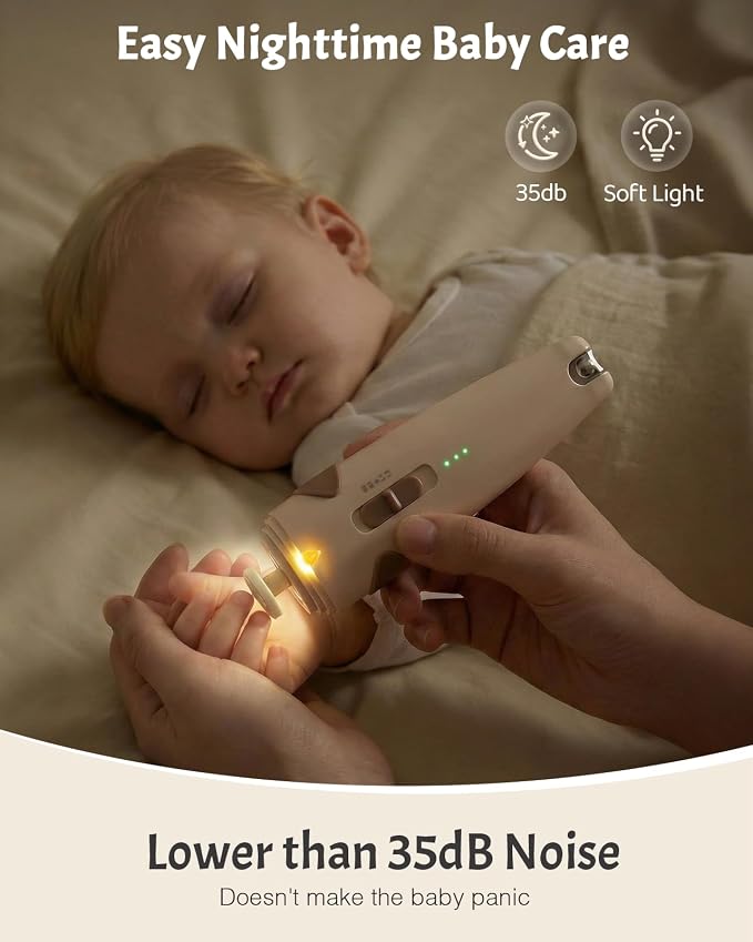 Lictin Baby Healthcare and Grooming Kit, 26 in 1 Rechargeable Baby Nail Trimmer - Image 6