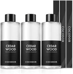 COCODOR Reed Diffuser Oil Refill/Cedar Wood /6.7oz / 3 Pack/Aromatherapy by COCODOR